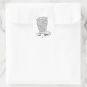 Bloemenhoed Ronde Sticker (Tas)