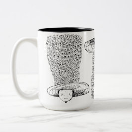 Bloemenhoed Tweekleurige Koffiemok