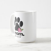 Bloemenhond moeder poot print mok met offerte (Voorkant links)
