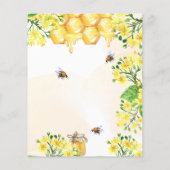 Bloemenhoning bedoeld als budget bruiloft uitnodig (Achterkant)