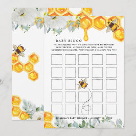 Bloemenhoningraat | Bij Baby Shower Bingo Kaart