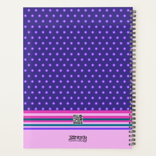 bloemenhoop Vrolijke Paarse Inspirivity Planner (Achterkant)