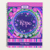  bloemenhoop Vrolijke Paarse Inspirivity Planner (Voorkant)