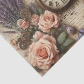 Bloemenhorloge en Vlinders Decoupage Tissuepapier (Detail)