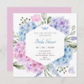 Bloemenhortensia bruids douche uitnodiging (Voorkant / Achterkant)
