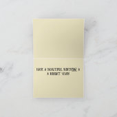 Bloemenhortensia geel VERJAARDAG Kaart (Binnen)