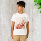 Bloemenhuis Illustratie Werveltje en Natuur Patroo T-shirt