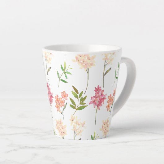  bloemenhuisje latte mok (Rechterhoek)