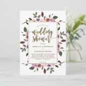  bloemenhuwelijksdouche uitnodiging (Staand voorkant)