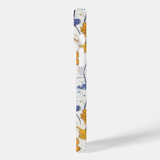 Bloemenillustratie, abstracte wilde bloemen, moder Case-Mate iPhone case (Achterkant / Links)