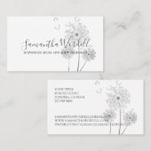 Bloemenillustratie Handgemaakt bad en lichaamsprod Visitekaartje (Voorkant / Achterkant)