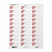 Bloemenillustratie Kerstretouradres Etiket (Full Sheet)