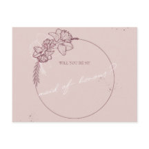 Bloemenillustratie Wees mijn bruidsmeisje