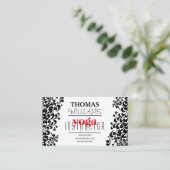 Bloemenillustratie yoga instructeur Mandala Henna Visitekaartje (Staand voorkant)