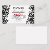 Bloemenillustratie yoga instructeur Mandala Henna Visitekaartje (Voorkant / Achterkant)