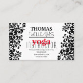 Bloemenillustratie yoga instructeur Mandala Henna Visitekaartje (Voorkant)