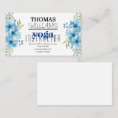 Bloemenillustratie yoga instructeur Mandala Henna Visitekaartje (Voorkant / Achterkant)