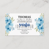 Bloemenillustratie yoga instructeur Mandala Henna Visitekaartje (Voorkant)