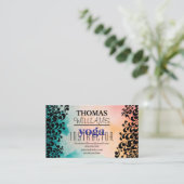 Bloemenillustratie yoga instructeur Mandala Henna Visitekaartje (Staand voorkant)