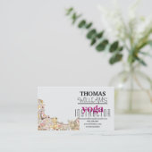 Bloemenillustratie yoga instructeur Mandala Henna Visitekaartje (Staand voorkant)