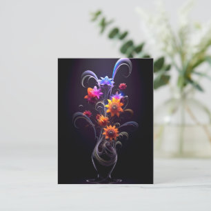 Bloemenillustrator Abstract het Schilderen Kleurri Briefkaart