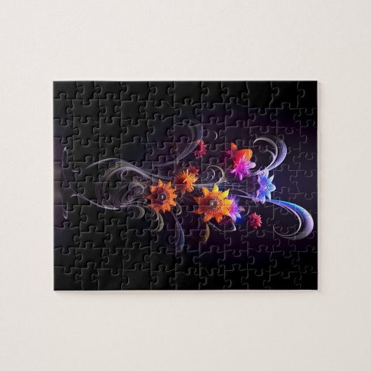 Bloemenillustrator Abstract het Schilderen Kleurri Legpuzzel (Horizontaal)