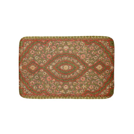  bloemenindiaanse tapijtpatroon badmat (Voorkant)