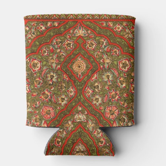 bloemenindiaanse tapijtpatroon blikjeskoeler (Achterkant)