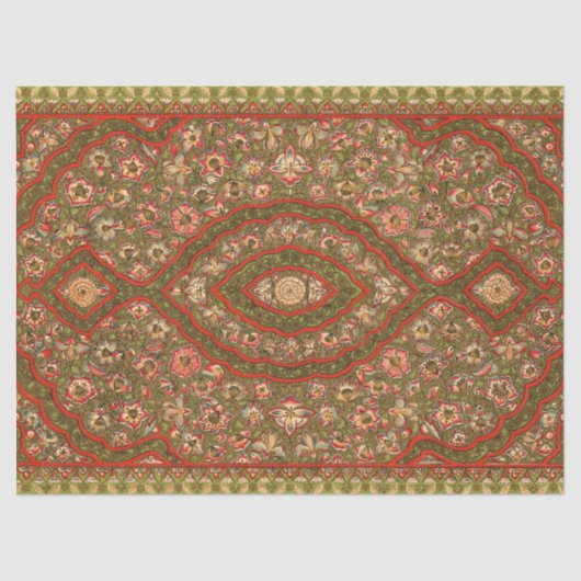  bloemenindiaanse tapijtpatroon tissuepapier (Voorkant)