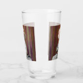 Bloemenintrige roze pioen masker glas (Links)