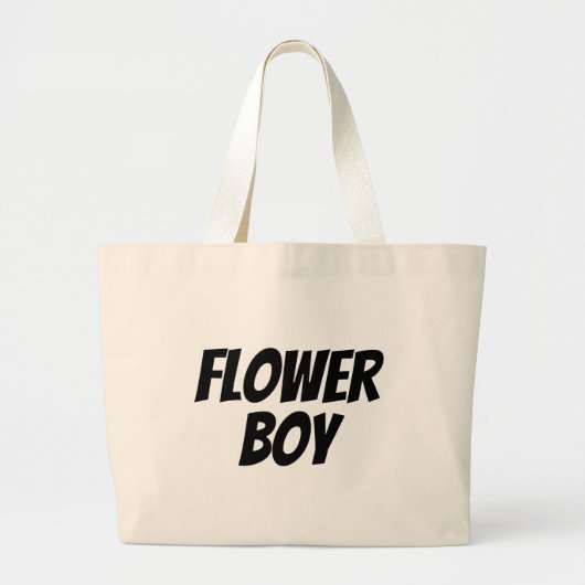 Bloemenjongen grote tote bag (Voorkant)