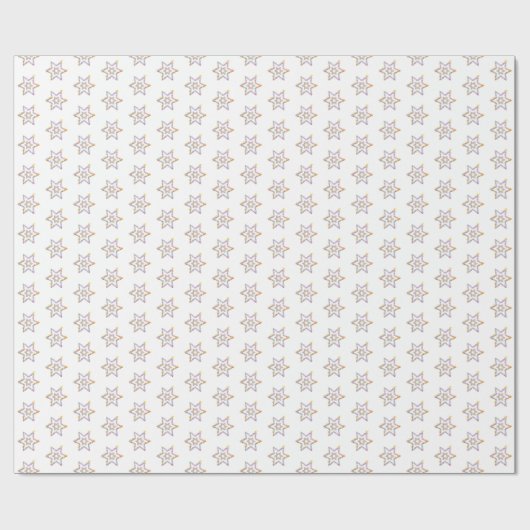  bloemenjoodse sterren cadeaupapier (Vlak)