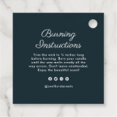  Bloemenkaars Hang Label met Logo (Achterkant)