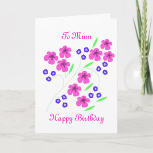 Bloemenkaart Mum Kaart