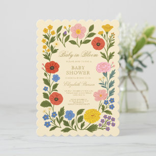 Bloemenkader Baby in Bloom Baby Shower Kaart