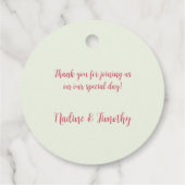 Bloemenkader Favoriete foto met gepersonaliseerde  Bedankjes Labels (Achterkant)