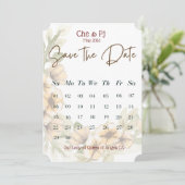Bloemenkalender Datum Opslaan Kaart (Staand voorkant)