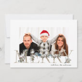  Bloemenkalfabet VROLIJKE Kerstfoto Feestdagenkaart (Voorkant)