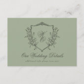  Bloemenkam Olijfsalie Monogram Details Informatiekaartje (Voorkant)