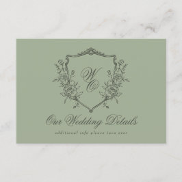  Bloemenkam Olijfsalie Monogram Details Informatiekaartje