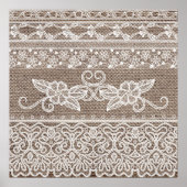  bloemenkant kunst poster (Voorkant)