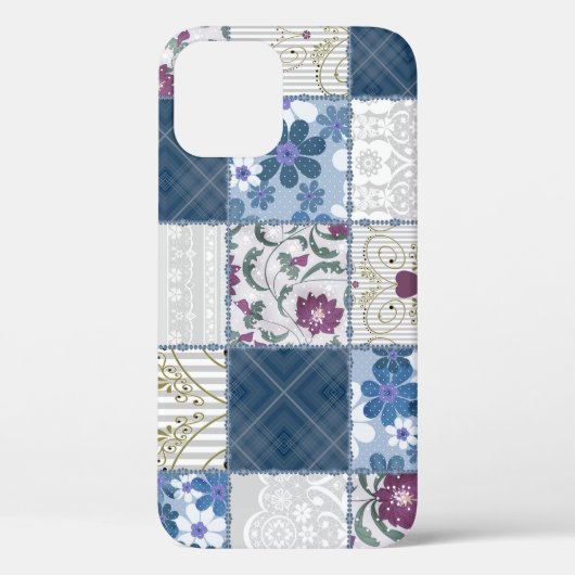 Bloemenkant: Patchwork naadloze achtergrond. Case-Mate iPhone Case (Achterkant)