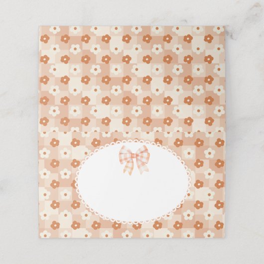  bloemenkantboog Cutie taart verjaardagsmaaltijd Plaatskaartje (Buitenkant ongevouwen)