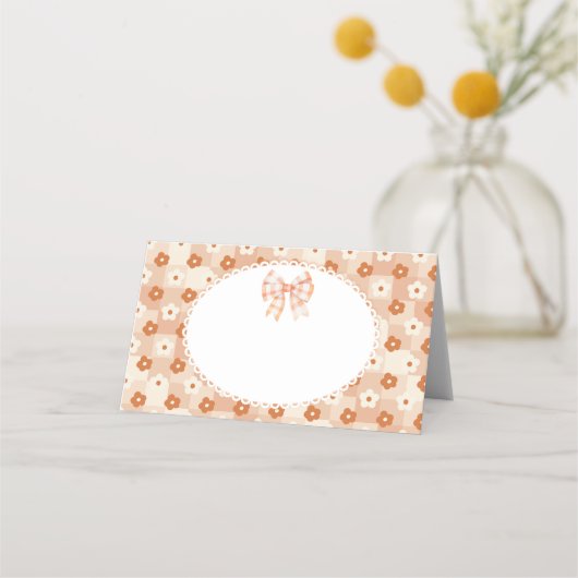  bloemenkantboog Cutie taart verjaardagsmaaltijd Plaatskaartje (Voorkant)