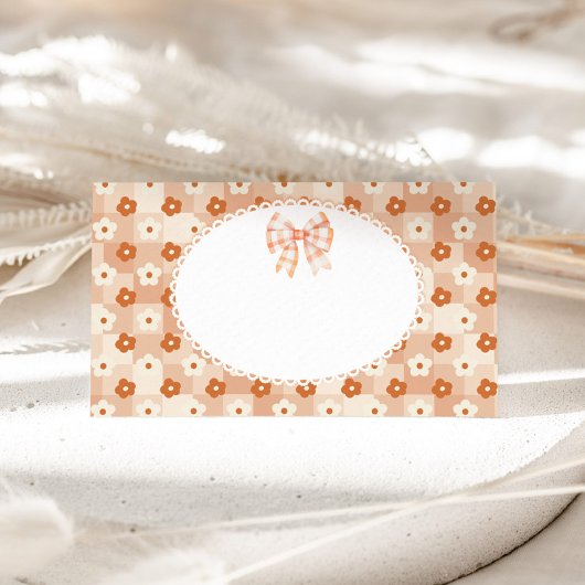  bloemenkantboog Cutie taart verjaardagsmaaltijd Plaatskaartje