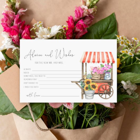 bloemenkar - advies en wensen bruidsfeest briefpapier
