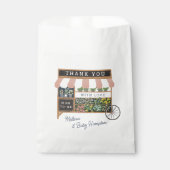 Bloemenkar Boeren Markt Roze Baby shower Bedankzakje (Voorkant)