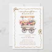 Bloemenkar Bruids Douche Uitnodiging (Voorkant)