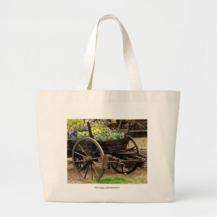Bloemenkar Grote Tote Bag