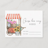 Bloemenkar - Raad eens hoeveel kussen bruidsspel Informatiekaartje (Voorkant)